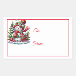 Etiquetas de regalo con adhesivos de Navidad
