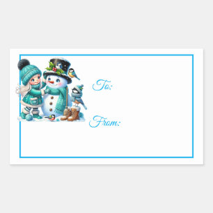 Etiquetas de regalo con adhesivos de Navidad