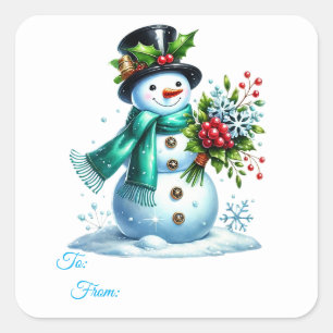 Etiquetas de regalo con adhesivos de Navidad