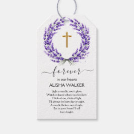 Etiquetas de regalo conmemorativas para funerales