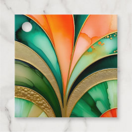 Etiquetas de regalo de Art Déco coloridas