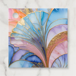 Etiquetas de regalo de Art Déco coloridas