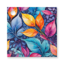 Etiquetas de regalo de arte botánico coloridas