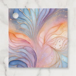 Etiquetas de regalo de arte de tinta abstracto col