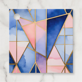 Etiquetas de regalo de arte de vidrio con manchas