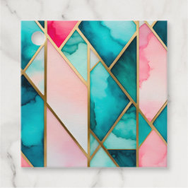 Etiquetas de regalo de arte de vidrio con manchas