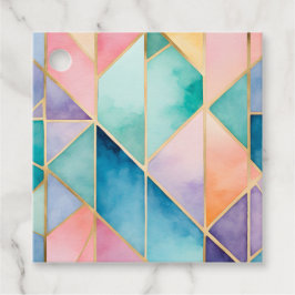 Etiquetas de regalo de arte de vidrio con manchas