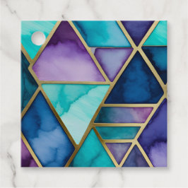 Etiquetas de regalo de arte de vidrio con manchas 