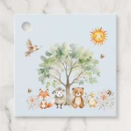Etiquetas de regalo de Baby Shower Woodland Wildli