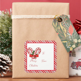 Etiquetas de regalo de bastón de caramelo