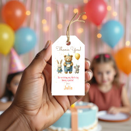 Etiquetas de regalo de Beary Special Birday Party