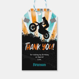 Etiquetas de regalo de bicicleta en negro y blanco