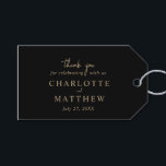 Etiquetas de regalo de boda de agradecimiento con<br><div class="desc">Etiquetas de regalo de boda de caligrafía</div>