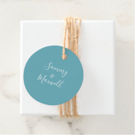 Etiquetas de Regalo de Boda de Playa Azul Turquesa