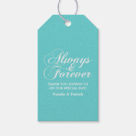 Etiquetas de regalo de Boda siempre y para siempre