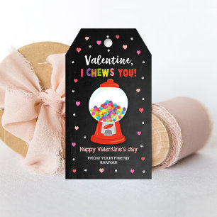Etiquetas de regalo de Bubblegum, etiqueta de San