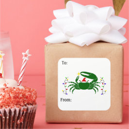 Etiquetas de regalo de cangrejo violinista