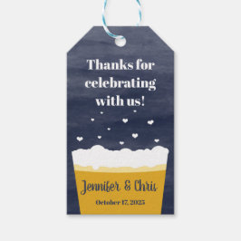 Etiquetas de regalo de cerveza o etiquetas de favo