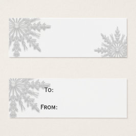 Etiquetas de regalo de copo de nieve blanco