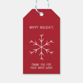 Etiquetas de regalo de copo de nieve para vacacion