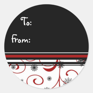 Etiquetas de regalo de copos de nieve para Navidad