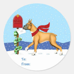 Etiquetas de regalo de correo para Navidades de bo