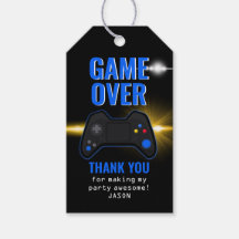 Etiquetas de regalo de cumpleaños de videojuego az