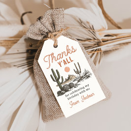 Etiquetas de regalo de cumpleaños para rodeo de Co