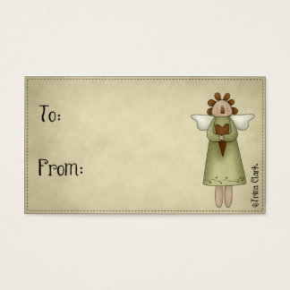 Etiquetas de regalo de diseño primitivo para el pa