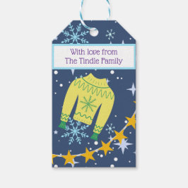 Etiquetas de regalo de dulces para Navidades feos 