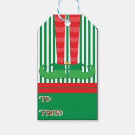 Etiquetas de regalo de Elf Holiday