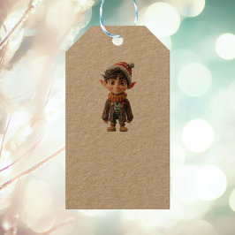 Etiquetas de regalo de Elf Kraft para chicos alegr