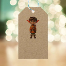 Etiquetas de regalo de Elf Kraft para chicos con i