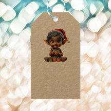 Etiquetas de regalo de Elf Kraft para los Navidade