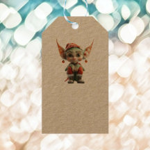 Etiquetas de regalo de Elf Kraft para Navidades Go