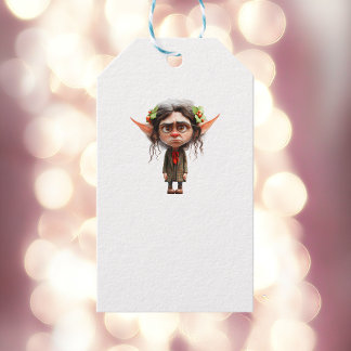 Etiquetas de regalo de Elf White para las mujeres 