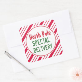 Etiquetas de regalo de entrega especial del Polo N