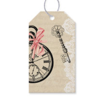 Etiquetas de regalo de época con encaje - personal