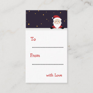 Etiquetas de regalo de Feliz Año Nuevo Santa Claus