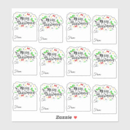 Etiquetas de regalo de Feliz Navidad