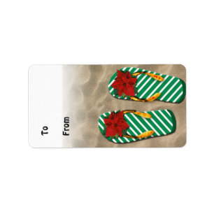 Etiquetas de regalo de flops de Fiesta de Navidad