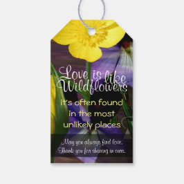 Etiquetas de regalo de flor silvestre