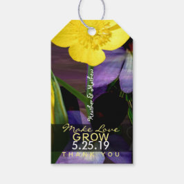 Etiquetas de regalo de flor silvestre