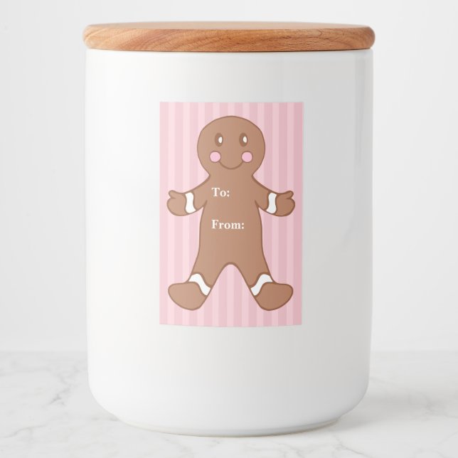 Etiquetas de regalo de Gingerbread Boy (Anverso)