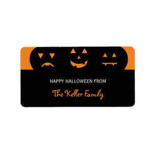 Etiquetas de regalo de Halloween de calabazas tall
