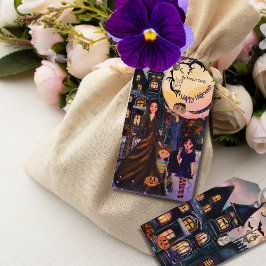 Etiquetas de regalo de Halloween de la familia Hal