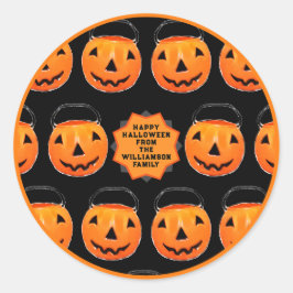 Etiquetas de regalo de Halloween felices