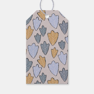 Etiquetas de regalo de hojas contemporáneas