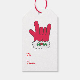 Etiquetas de regalo de ILY Santa Glove