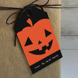 Etiquetas de regalo de Jack-O-Lantern Halloween
